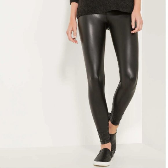 Joe Fresh Pants - Faux Leather Leggings Black